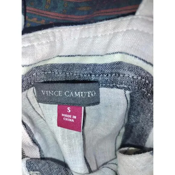 NWT Vince Camuto Linen Striped Jumpsuit Small - Picture 2 of 4